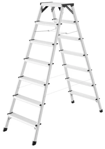Hailo Dvigubi laiptai D60 StandardLine | aliuminis | 2x7 pakopos