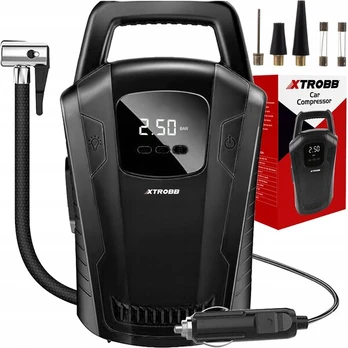 Automobilinis kompresorius 12V su LCD ekranu