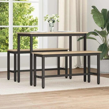 Valgomojo suolas 2 pcs Sonoma ąžuolas 100 x 32,5 x 48,5 cm