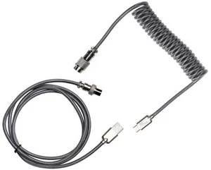 Klaviatūros laidas Royal Kludge Coiled Aviator Cable, pilka