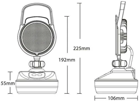 Kamar LED Serviso lempa L0159 + baterija