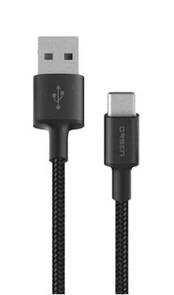 Orsen S9C A ir C tipo USB 2.1A 1m, juoda