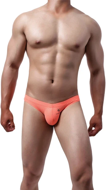 Seksualūs vyriški stringai, oranžiniai