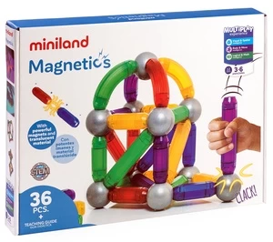 Konstruktorius Miniland Magnetics 94105, plastikas/magnetas