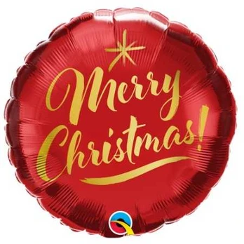 GoDan Balon foliowy 18" QL RND ChristmGold ScriptR.98447