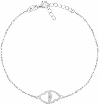 Brilio Silver Sidabrinis anklet with hearts ANK116W