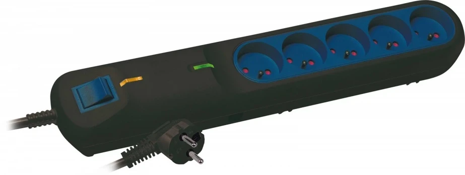 LF 2001A Surge Protector Power Strip, 3 Outlets, 3m, black
