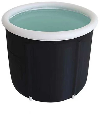 Foldable portable inflatable bathtub 80 x 79 cm juodas