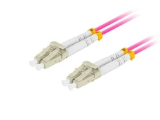 FIBER OPTIC PATCHCORD MM LC/UPC-LC/UPC DUPLEX 3.0MM OM4 50/125 LSZH 15M Violetinis LANBERG kaina