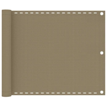 Balkono pertvara, taupe spalvos, 75x300cm, HDPE