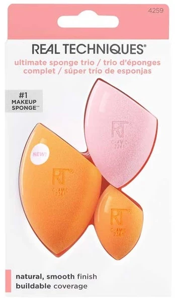 Makiažo kempinėlė Real Techniques Ultimate Sponge Trio 136897, 3 vnt.