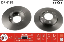 TRW DF4185 Brake Disc kaina
