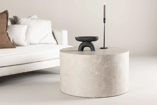 Venture Design Sofos stalas, York, ⌀80 cm, Bež.