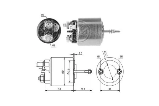 Solenoidinis jungiklis, starteris ERA ZM595