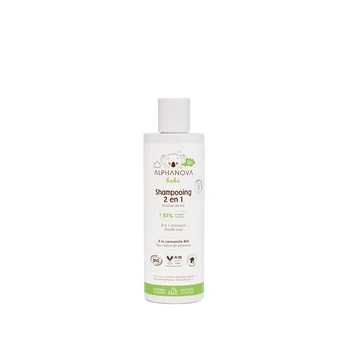 Alphanova Bebe Alphanova Bebe Bio, Šampūnas 2 w 1 kūdikiams, 200ml