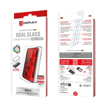 Apple iPhone 17 Pro Max/18 Pro Max Real Screen Glass MM+Case By Displex Transparent