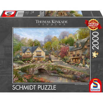 Dėlionė Schmidt Thomas Kinkade Studios Summer In Cobblestone Village, 69 cm x 97 cm, 2000 vnt.