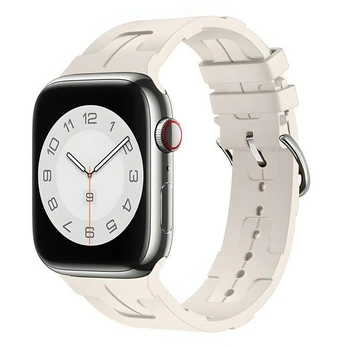 Beline dirželis Apple Watch Silicone Ultra 38|40|41mm smėlio spalva |starlight box