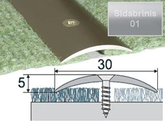 Profilis Effector A03 sujungimo | sidabrinis 270 cm 30x5 mm