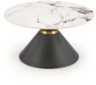GORETTI coffee table, baltas marble / juodas