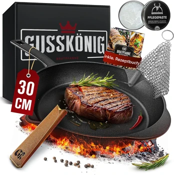 Gusskönig Eingebrannte Grillpfanne 30cm