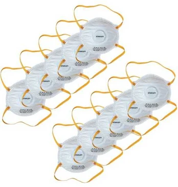 Stanley maski ochronne su zaworem ffp2, 10 vnt. stanley