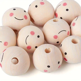 Mediniai karoliukai, 10 Pcs-25mm
