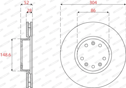 FERODO DDF2782C Brake Disc