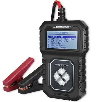 Qoltec Digital Battery tester with LCD 12V | AGM | GEL | STD | 30-220AH