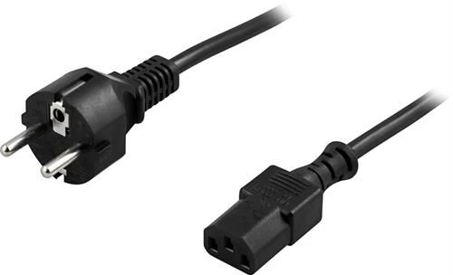 DELTACO kabelis, CEE 7/7 - IEC C13, 1m DEL-109L