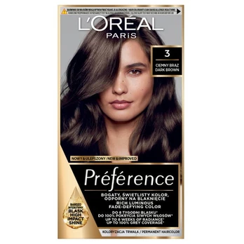 Plaukų dažai L’Oréal Paris Preference, 3 tamsiai ruda