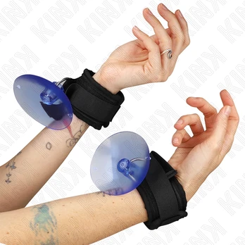 KINK Suction Cup Wrist Restraints Black Adjustable 29-40 cm x 5 cm