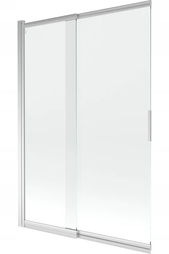 Mexen Fox dviejų dalių vonios sienelė 120 cm chromas