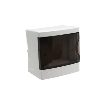 Distribution box wall mounted 4 modules, transparent door, IP40