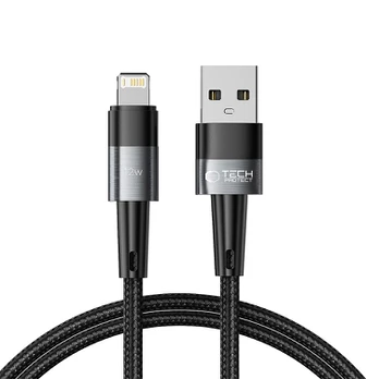 Pilkas laidas USB - Lightning 12W / 2.4A 100cm "Tech-Protect Ultraboost"