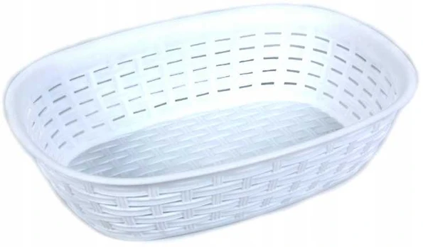 Krepšelis 2 lt RATTAN - baltas 255x170x73 mm