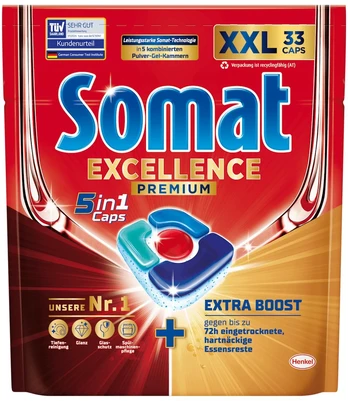 Tabletes Somat Excellence 5in1 trauku mazg.autom. 33gb.