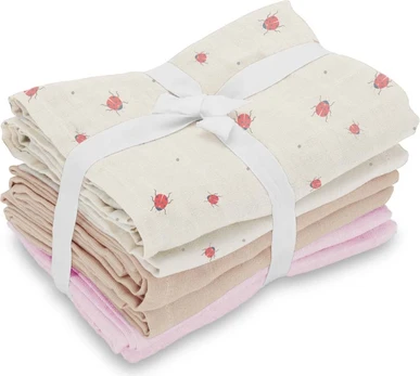 Vanilla Copenhagen - Muslins 6-pack Lady Lovebug - Milk, Beige, Blue - 70 x 70 cm