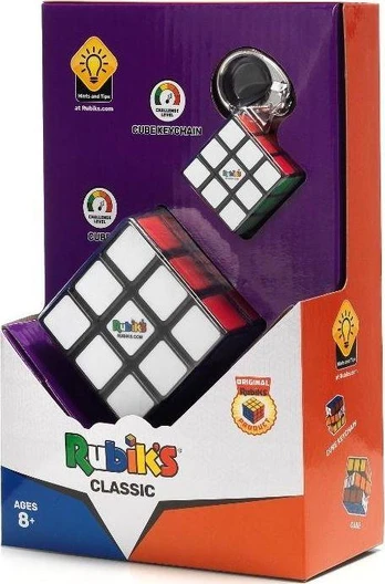 Spin Master Oryginalna Kostka Rubika Rubik's Classic (kostka + breloczek)