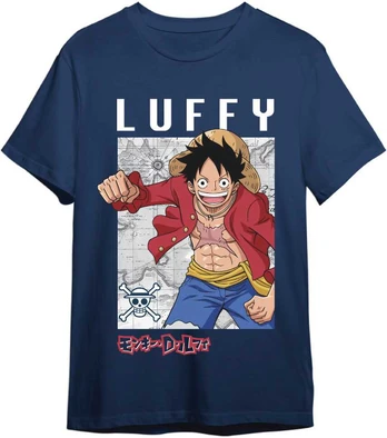 Toei Animation One Piece Monkey D. Luffy Map adult t-shirt