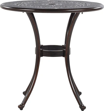 Beliani Stół sodo apvalus 65 cm ruda BOVINO