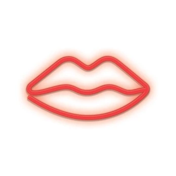 TelForceone Neoninė LED lemputė LIPS raudona Bat + USB FLNEO8 Forever Light