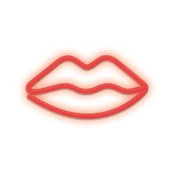 TelForceone Neoninė LED lemputė LIPS raudona Bat + USB FLNEO8 Forever Light kaina