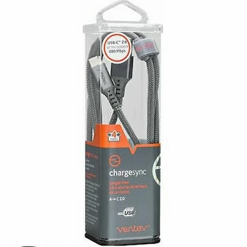 Kabel Ventev 1.2M USB-A/USB-Csrebrny/silver 29406