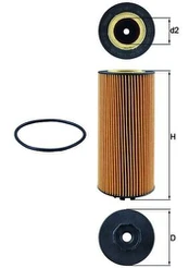 Alyvos filtras MAHLE OX987D