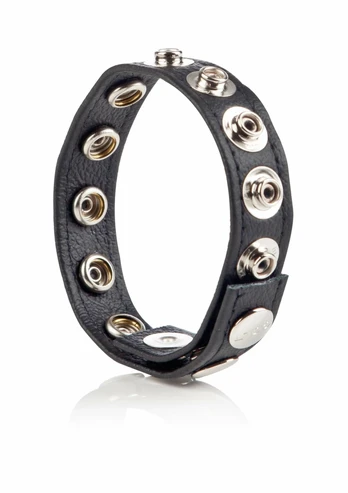COLT Leather C/B Strap 8-snap Adjustable Black Leather System