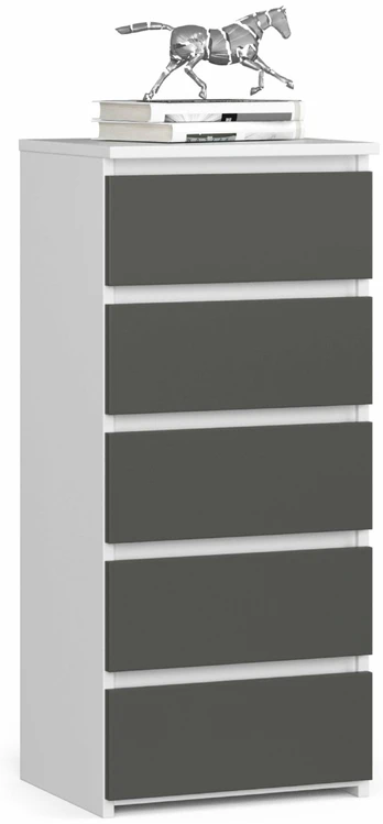 Komoda CL5, balta/pilka