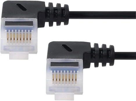 Cat6 90° Kairinis Kampinis Ethernet Kabelis 25cm