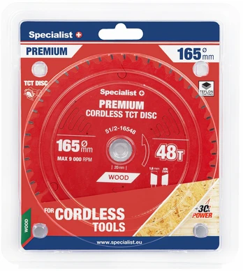 SPECIALIST+ pjovimo diskas Cordless 165x48Tx20mm