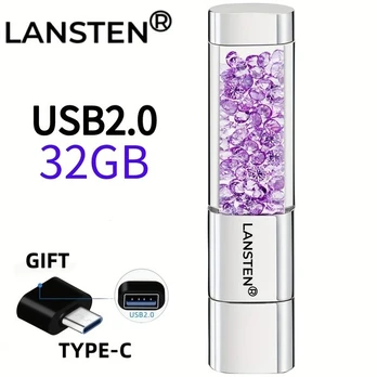 USB laikmena Papuošalų formos USB atmintinė, Violetinė